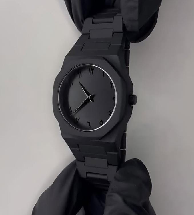 Black Arabic Watch (Bahrain Delivery Same Day)