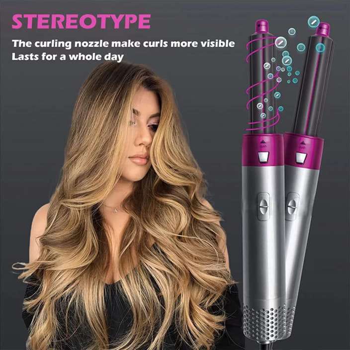 5 in 1 Hot Air Styler Hair Dryer Comb Styling